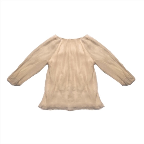 Diane Von Furstenberg Silk Blouse Peasant Top - Picture 6 of 7